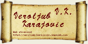 Veroljub Karajović vizit kartica